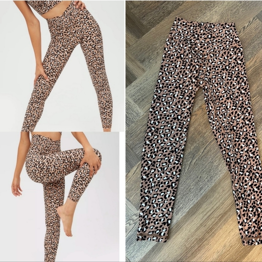 🌈Aerie Cheetah Leopard Animal Print Leggings 25” Pant Size Small S XS - Picture 1 of 9